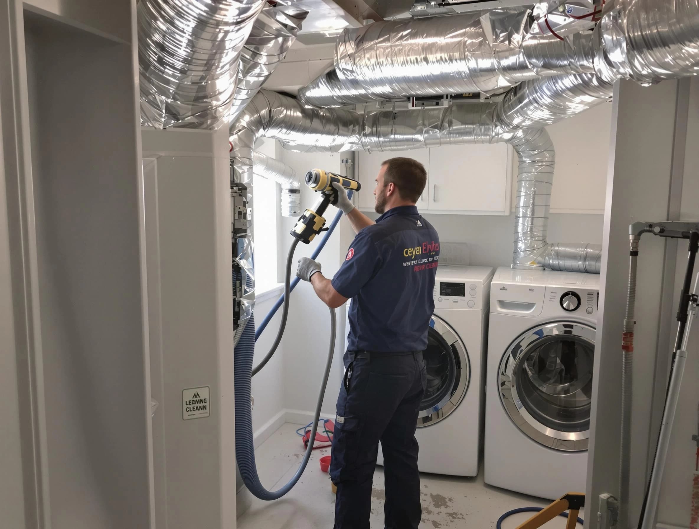 Homeacre-Lyndora Dryer Vent Cleaning specialist using advanced equipment for thorough duct cleaning in Homeacre-Lyndora